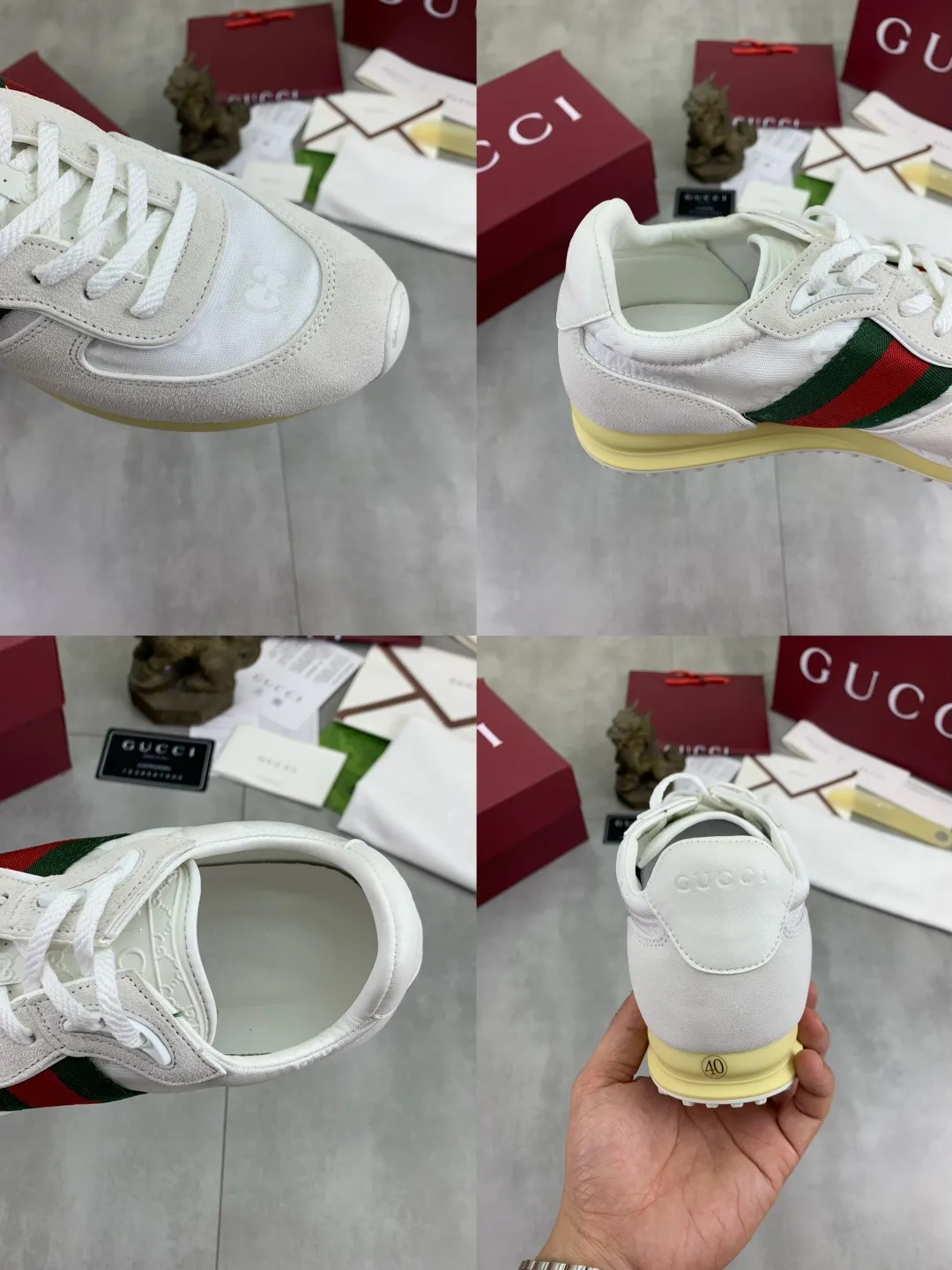 Men's shoes 💰P640 New Gucci Gucci Top version Latest catwalk style Re-Motion series Thick-soled casual sports shoes Original purchase and development ▪️Fabric: Original custom imported first-layer cowhide ▪️Sole: Original molded TPU material ▪️Sole thickness: 3.5CM ▪️Size: Men 39-45 Color: 8️⃣ colors available, boutique packaging